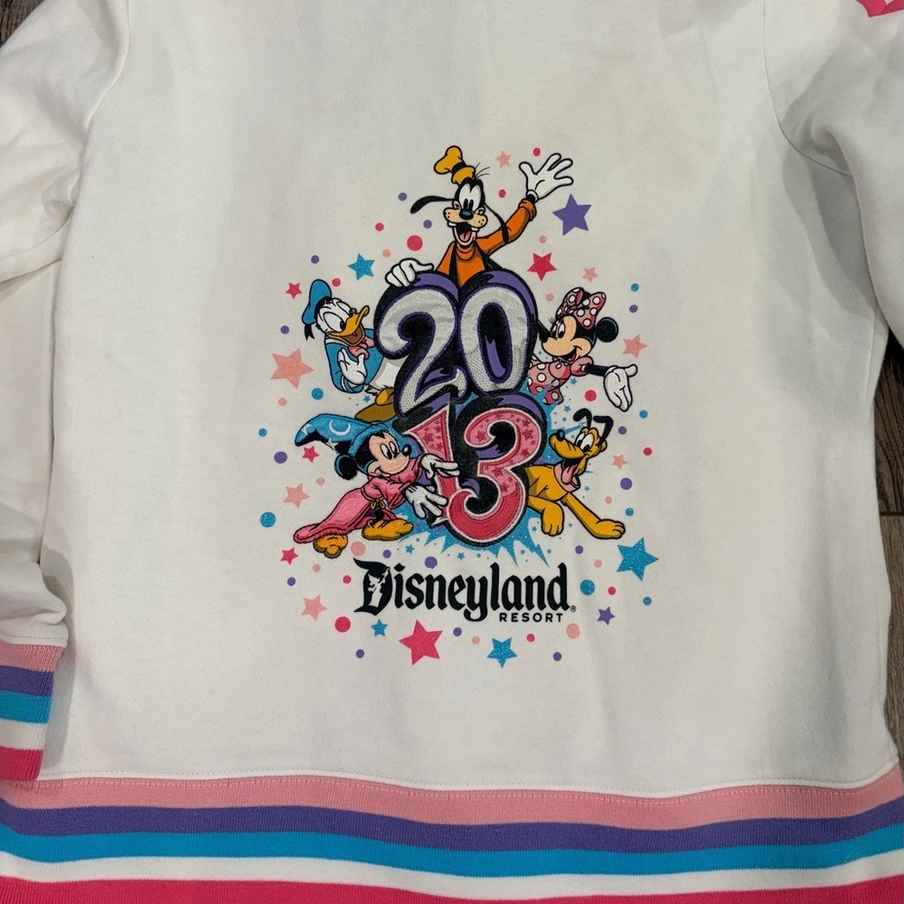 Disney Parks Youth Large 2013 Disneyland Resort Anniversary Zip Hoodie - Picture 10 of 14